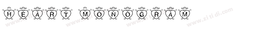 Heart Monogram字体转换
